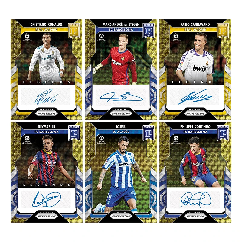 Panini Style DIY Card Set: Neymar, CR7, Modrić & Ansu Fati, Ultimate Football Gift for Fans, Premium Signature Collector Cards