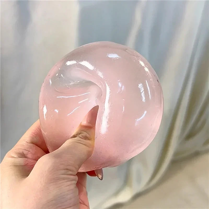 Stress Ball Slow-Rebound Toy Transparent Coconut Oil Maltose Squeeze Toy Pink Blue Candy Color Anti-Stress Sensory Toy Gifts