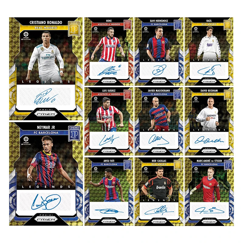Panini Style DIY Card Set: Neymar, CR7, Modrić & Ansu Fati, Ultimate Football Gift for Fans, Premium Signature Collector Cards