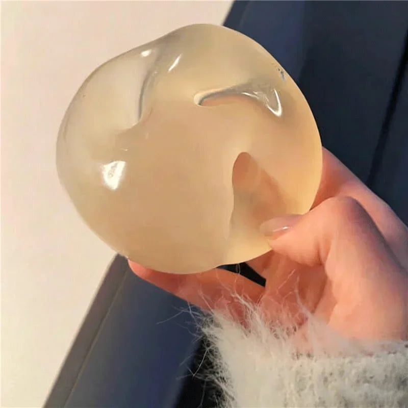 Stress Ball Slow-Rebound Toy Transparent Coconut Oil Maltose Squeeze Toy Pink Blue Candy Color Anti-Stress Sensory Toy Gifts