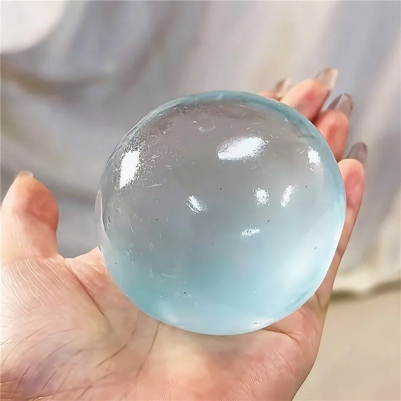 Stress Ball Slow-Rebound Toy Transparent Coconut Oil Maltose Squeeze Toy Pink Blue Candy Color Anti-Stress Sensory Toy Gifts