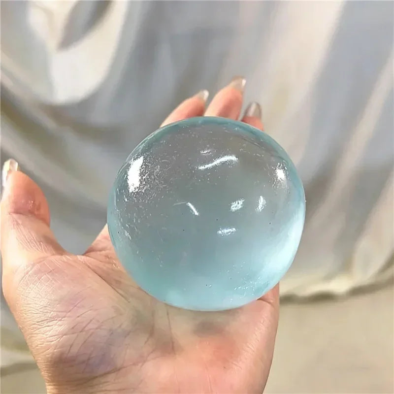 Stress Ball Slow-Rebound Toy Transparent Coconut Oil Maltose Squeeze Toy Pink Blue Candy Color Anti-Stress Sensory Toy Gifts