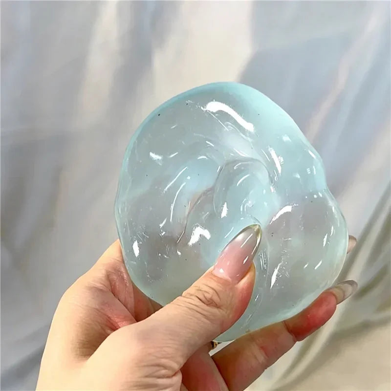Stress Ball Slow-Rebound Toy Transparent Coconut Oil Maltose Squeeze Toy Pink Blue Candy Color Anti-Stress Sensory Toy Gifts