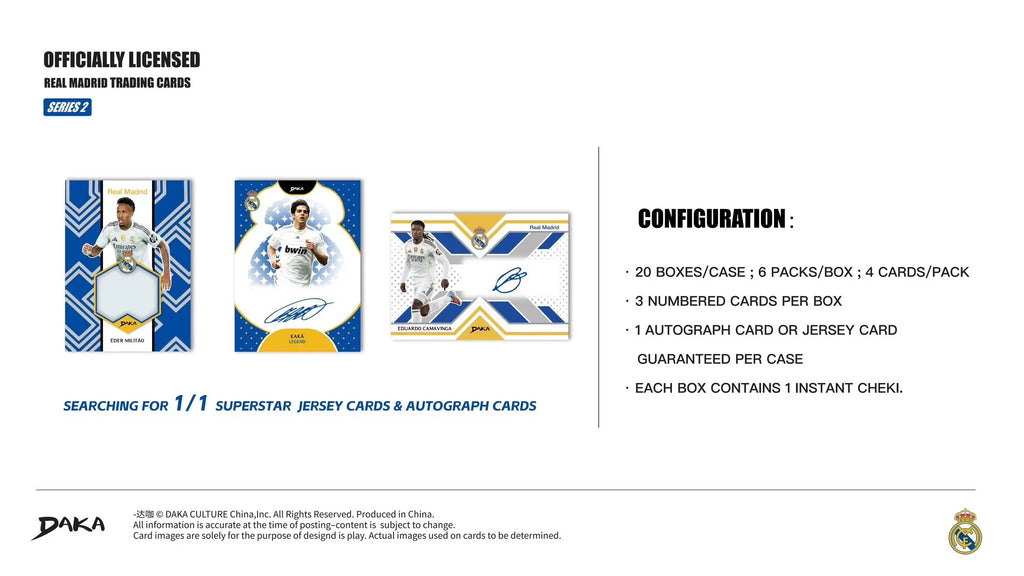 Genuine Daka 2025-26 Top Audience Series 2 Football Star Collection Cards Signature rating Card Football Club Official Box Gifts