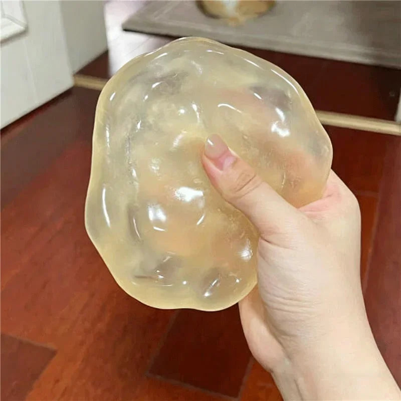 Stress Ball Slow-Rebound Toy Transparent Coconut Oil Maltose Squeeze Toy Pink Blue Candy Color Anti-Stress Sensory Toy Gifts
