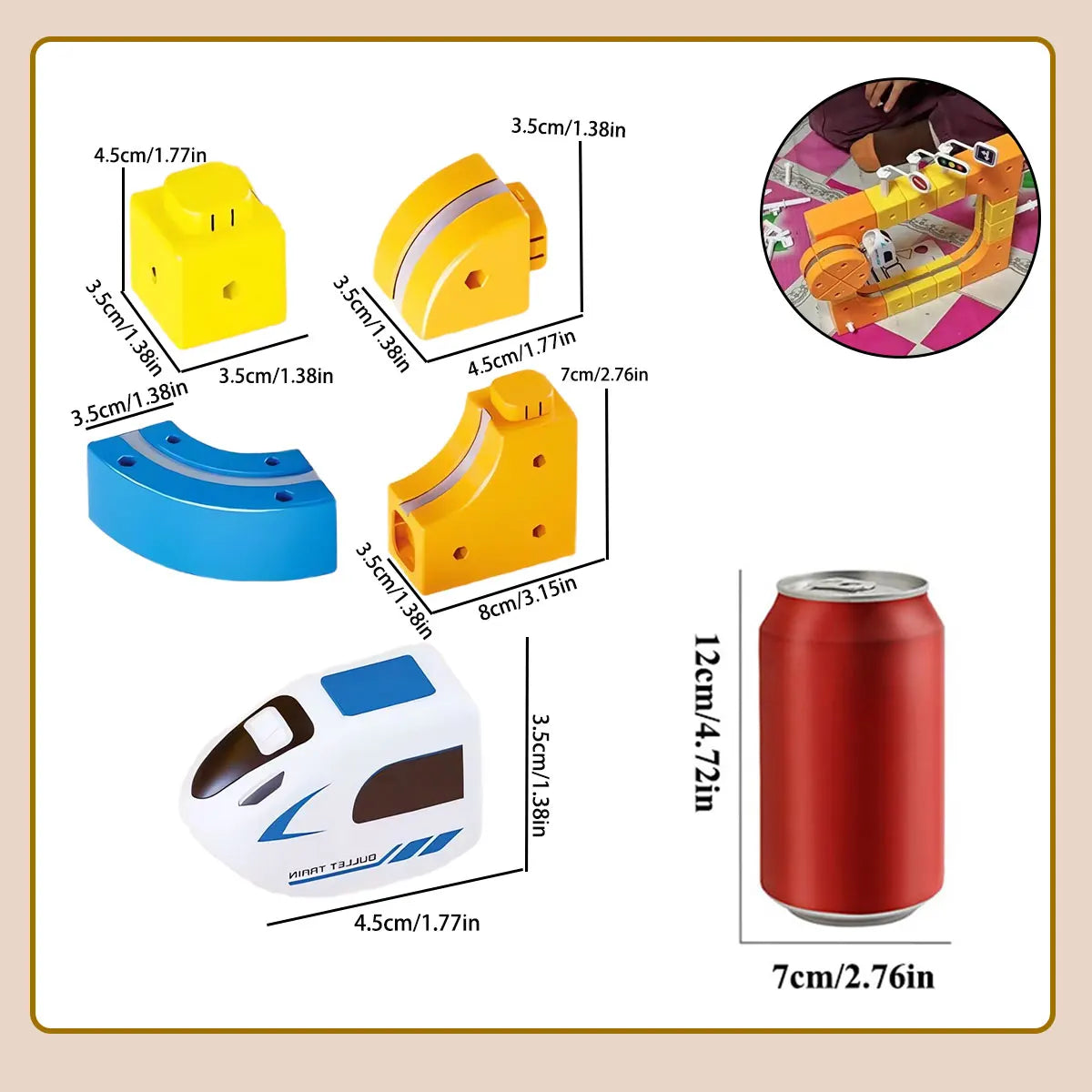 DIY Electric Magnetic Track Set With High-Speed Rail Vehicles STEM Building Game Puzzle Cube Toy for Children Gift(1-100+pieces)