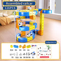 DIY Electric Magnetic Track Set With High-Speed Rail Vehicles STEM Building Game Puzzle Cube Toy for Children Gift(1-100+pieces)