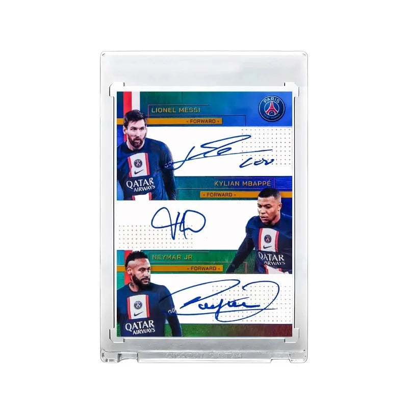 DIY All-Star Soccer Cards Set Featuring Messi, Ronaldo & Mbappé, Ultimate Birthday Gift Box for Football Boys Collection Card